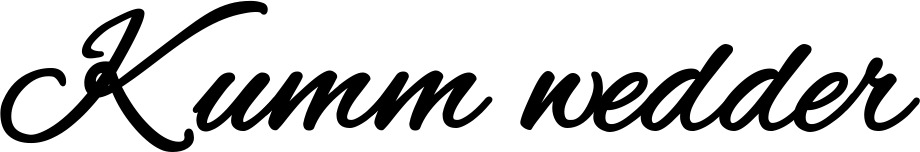 Vorschau des Bootsnamens "Kumm wedder" als Schriftzug für "Bootsbeschriftung Klassisch 35"