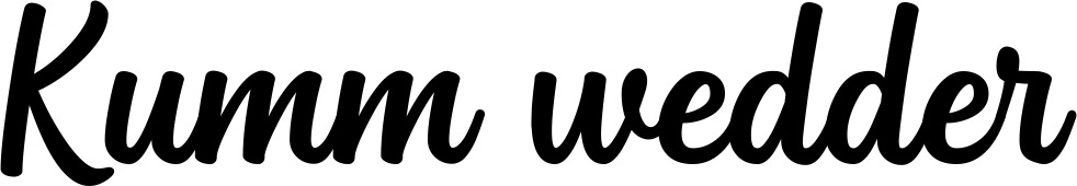 Vorschau des Bootsnamens "Kumm wedder" als Schriftzug für "Bootsbeschriftung Klassisch 43"