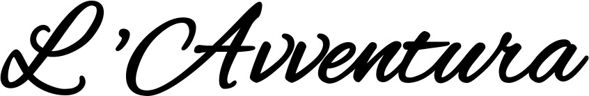 Vorschau des Bootsnamens "L'Avventura" als Schriftzug für "Bootsbeschriftung Klassisch 35"