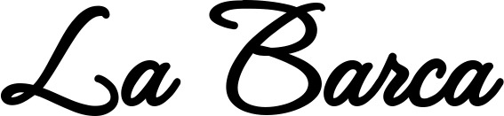 Vorschau des Bootsnamens "La Barca" als Schriftzug für "Bootsbeschriftung Klassisch 111"