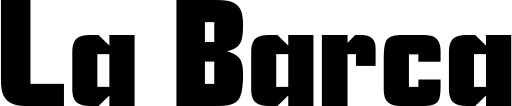 Vorschau des Bootsnamens "La Barca" als Schriftzug für "Bootsbeschriftung Neu 11"