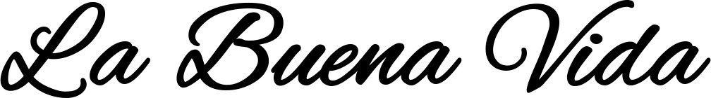 Vorschau des Bootsnamens "La Buena Vida" als Schriftzug für "Bootsbeschriftung Klassisch 35"