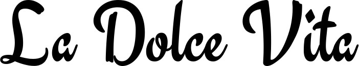 Vorschau des Bootsnamens "La Dolce Vita" als Schriftzug für "Bootsbeschriftung Klassisch 63"