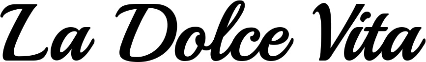 Vorschau des Bootsnamens "La Dolce Vita" als Schriftzug für "Bootsbeschriftung Klassisch 86"