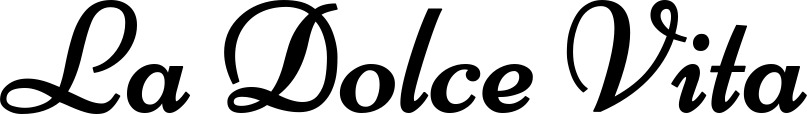 Vorschau des Bootsnamens "La Dolce Vita" als Schriftzug für "Bootsbeschriftung Klassisch 84"