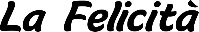 Vorschau des Bootsnamens "La Felicità" als Schriftzug für "Bootsbeschriftung Klassisch 14"