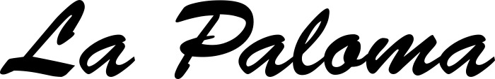 Vorschau des Bootsnamens "La Paloma" als Schriftzug für "Bootsbeschriftung Klassisch 03"