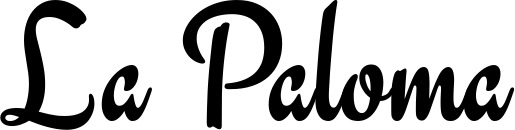 Vorschau des Bootsnamens "La Paloma" als Schriftzug für "Bootsbeschriftung Klassisch 63"