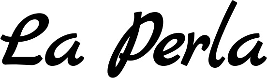 Vorschau des Bootsnamens "La Perla" als Schriftzug für "Bootsbeschriftung Klassisch 45"