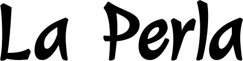 Vorschau des Bootsnamens "La Perla" als Schriftzug für "Bootsbeschriftung Klassisch 72"