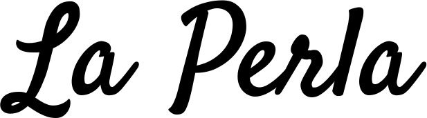 Vorschau des Bootsnamens "La Perla" als Schriftzug für "Bootsbeschriftung Klassisch 96"
