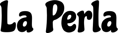 Vorschau des Bootsnamens "La Perla" als Schriftzug für "Bootsbeschriftung Klassisch 53"