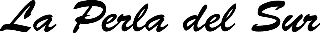 Vorschau des Bootsnamens "La Perla del Sur" als Schriftzug für "Bootsbeschriftung Klassisch 03"