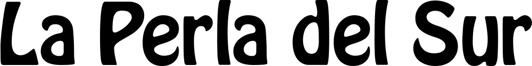 Vorschau des Bootsnamens "La Perla del Sur" als Schriftzug für "Bootsbeschriftung Fett 01"