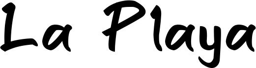 Vorschau des Bootsnamens "La Playa" als Schriftzug für "Style Klassisch 95"