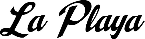 Vorschau des Bootsnamens "La Playa" als Schriftzug für "Bootsbeschriftung Klassisch 29"