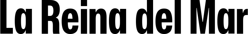 Vorschau des Bootsnamens "La Reina del Mar" als Schriftzug für "Bootsbeschriftung Fett 25"