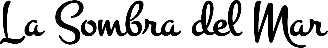 Vorschau des Bootsnamens "La Sombra del Mar" als Schriftzug für "Style Klassisch 81"