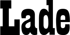 Vorschau des Bootsnamens "Lade" als Schriftzug für "Bootsbeschriftung Neu 28"