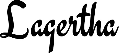 Vorschau des Bootsnamens "Lagertha" als Schriftzug für "Bootsbeschriftung Klassisch 63"