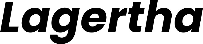 Vorschau des Bootsnamens "Lagertha" als Schriftzug für "Bootsbeschriftung Kursiv 09"