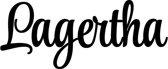 Vorschau des Bootsnamens "Lagertha" als Schriftzug für "Bootsbeschriftung Klassisch 101"