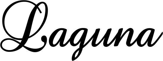 Vorschau des Bootsnamens "Laguna" als Schriftzug für "Bootsbeschriftung Klassisch 02-A"