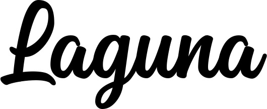 Vorschau des Bootsnamens "Laguna" als Schriftzug für "Style Klassisch 43"