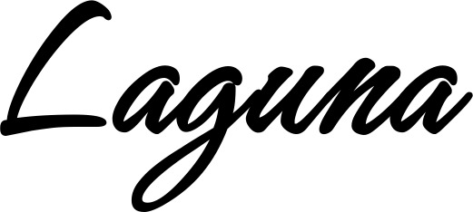 Vorschau des Bootsnamens "Laguna" als Schriftzug für "Bootsbeschriftung Klassisch 71"