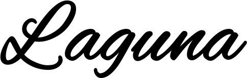 Vorschau des Bootsnamens "Laguna" als Schriftzug für "Bootsbeschriftung Klassisch 35"