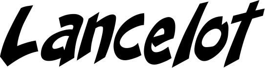 Vorschau des Bootsnamens "Lancelot" als Schriftzug für "Bootsbeschriftung Klassisch 31"
