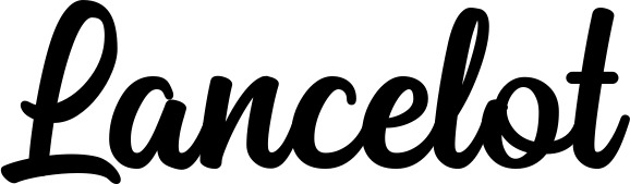 Vorschau des Bootsnamens "Lancelot" als Schriftzug für "Bootsbeschriftung Klassisch 43"