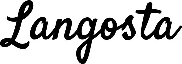 Vorschau des Bootsnamens "Langosta" als Schriftzug für "Bootsbeschriftung Klassisch 96"