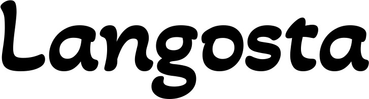 Vorschau des Bootsnamens "Langosta" als Schriftzug für "Bootsbeschriftung Klassisch 103"