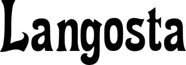 Vorschau des Bootsnamens "Langosta" als Schriftzug für "Bootsbeschriftung Neu 44"