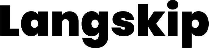 Vorschau des Bootsnamens "Langskip" als Schriftzug für "Bootsbeschriftung Fett 31"
