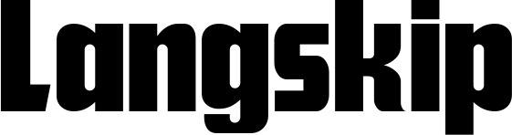 Vorschau des Bootsnamens "Langskip" als Schriftzug für "Bootsbeschriftung Neu 30"