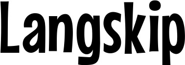 Vorschau des Bootsnamens "Langskip" als Schriftzug für "Style Neu 57"