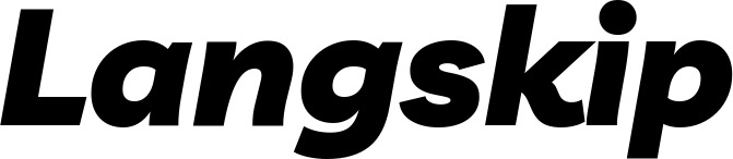 Vorschau des Bootsnamens "Langskip" als Schriftzug für "Bootsbeschriftung Kursiv 06"