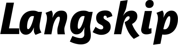 Vorschau des Bootsnamens "Langskip" als Schriftzug für "Bootsbeschriftung Kursiv 01"