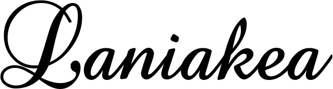 Vorschau des Bootsnamens "Laniakea" als Schriftzug für "Bootsbeschriftung Klassisch 02-A"