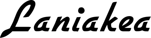 Vorschau des Bootsnamens "Laniakea" als Schriftzug für "Bootsbeschriftung Klassisch 66"