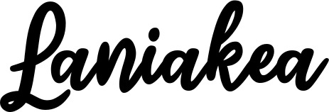 Vorschau des Bootsnamens "Laniakea" als Schriftzug für "Bootsbeschriftung Klassisch 74"