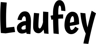 Vorschau des Bootsnamens "Laufey" als Schriftzug für "Bootsbeschriftung Neu 36"