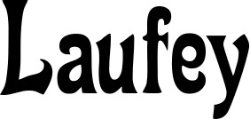 Vorschau des Bootsnamens "Laufey" als Schriftzug für "Bootsbeschriftung Neu 44"