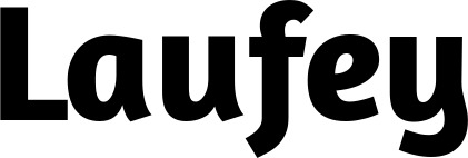 Vorschau des Bootsnamens "Laufey" als Schriftzug für "Bootsbeschriftung Fett 09"