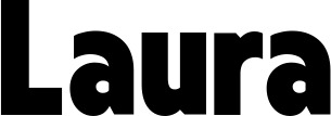 Vorschau des Bootsnamens "Laura" als Schriftzug für "Bootsbeschriftung Fett 24"