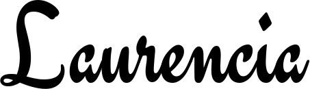 Vorschau des Bootsnamens "Laurencia" als Schriftzug für "Bootsbeschriftung Klassisch 63"