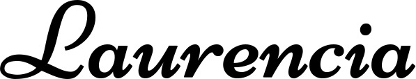 Vorschau des Bootsnamens "Laurencia" als Schriftzug für "Bootsbeschriftung Klassisch 84"