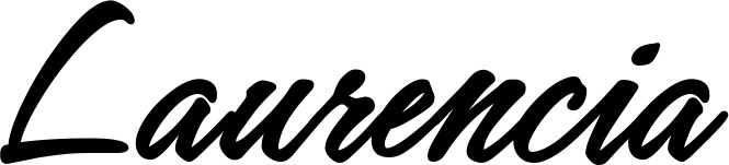 Vorschau des Bootsnamens "Laurencia" als Schriftzug für "Bootsbeschriftung Klassisch 71"